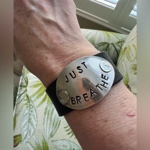 Handcrafted Silver and Leather Bracelet